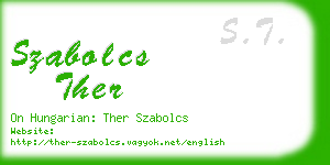 szabolcs ther business card